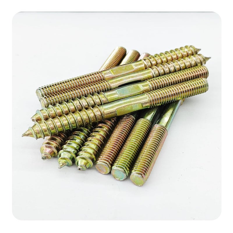 bociloy 10Pcs M8x90mm Hanger Bolts, Double Ended Thread Dowel Screws, Self-Tapping Screws for Secure Wood Joints - Image 3
